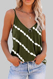 Casual Striped Print V Neck Tops(6 Colors)