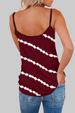 Casual Striped Print V Neck Tops(6 Colors)