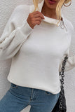 Casual Solid Patchwork Turtleneck Sweaters(7 Colors)