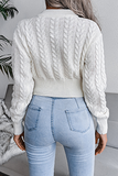 Casual Solid Patchwork O Neck Sweaters(3 Colors)