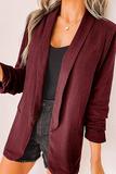 Casual Elegant Solid Patchwork Pocket Turndown Collar Outerwear(12 Colors)