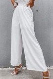 Fashion Solid Loose High Waist Wide Leg Solid Color Bottoms(12 Colors)