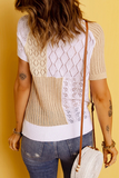 Casual Solid Patchwork O Neck Sweaters(8 Colors)