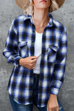 Casual Plaid Patchwork Turndown Collar Blouses(6 Colors)