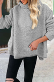 Casual Solid Patchwork Turtleneck Hoodies(6 Colors)