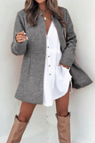 Casual Solid Patchwork Cardigan Collar Outerwear(5 Colors)