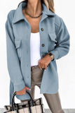 Casual Solid Patchwork Turndown Collar Outerwear(9 Colors)