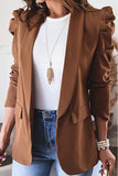 Fashion Work Solid Color Turndown Collar Outerwear(5 Colors)