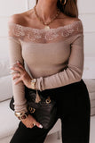 Fashion Sexy Solid Lace Off the Shoulder Tops(5 Colors)