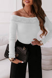 Fashion Sexy Solid Lace Off the Shoulder Tops(5 Colors)