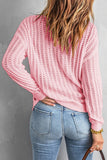 Casual Solid Patchwork O Neck Sweaters(8 Colors)