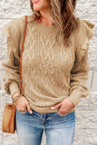 Casual Solid Patchwork O Neck Sweaters(8 Colors)