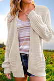 Casual Solid Hollowed Out V Neck Cardigans(6 Colors)