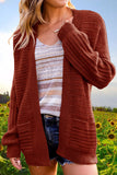 Casual Solid Hollowed Out V Neck Cardigans(6 Colors)