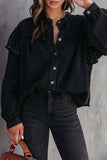 Fashion Solid Buttons Mandarin Collar Outerwear