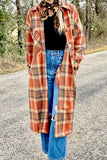 Casual Street Plaid Buttons Shirt Collar Blouses