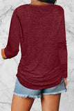 Casual Solid Fold V Neck Tops(8 Colors)