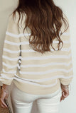 Casual Sportswear Striped Patchwork O Neck Sweaters(3 Colors)