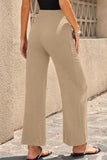 Casual Straight Mid Waist Straight Solid Color Bottoms(6 Colors)