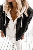 Casual Solid Patchwork Buckle Turndown Collar Outerwear