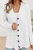 Casual Solid Buttons V Neck Cardigans(5 Colors)