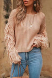 Casual Solid Tassel O Neck Sweaters(4 Colors)