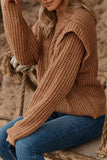 Sweet Elegant Solid Patchwork O Neck Sweaters(3 Colors)