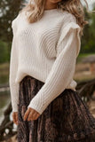 Sweet Elegant Solid Patchwork O Neck Sweaters(3 Colors)