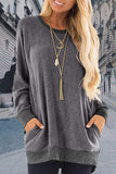 Casual Elegant Solid Contrast O Neck Hoodies(11 Colors)