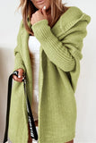 Street Solid Asymmetrical Solid Color Hooded Collar Cardigans(15 Colors)