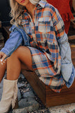 Casual Plaid Turndown Collar Dresses