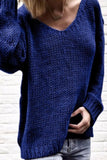 Casual Solid Color V Neck Sweaters(6 Colors)