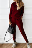 Casual Solid Color Turtleneck Long Sleeve Two Pieces(9 Colors)