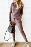 Casual Solid Color Turtleneck Long Sleeve Two Pieces(9 Colors)