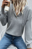 Casual Solid Solid Color Hooded Collar Tops