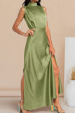 Celebrities Elegant Solid Solid Color Halter A Line Dresses