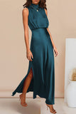 Celebrities Elegant Solid Solid Color Halter A Line Dresses