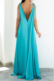 Elegant Vacation Solid Solid Color V Neck A Line Dresses