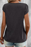 Casual Simplicity Solid Solid Color V Neck T-Shirts