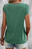 Casual Simplicity Solid Solid Color V Neck T-Shirts