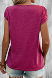 Casual Simplicity Solid Solid Color V Neck T-Shirts