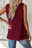 Casual Solid Buttons Turn-back Collar Tops