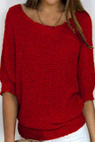 Casual Simplicity Solid O Neck Sweaters(11 Colors)