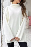 Simplicity Solid Turtleneck Tops