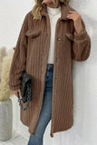 Elegant Solid Buttons Turndown Collar Outerwear