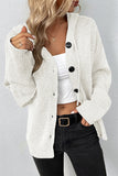 Casual Solid Buttons Hooded Collar Tops