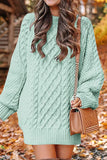 Elegant Solid Hollowed Out O Neck Long Sleeve Dresses(12 Colors)