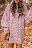 Elegant Solid Hollowed Out O Neck Long Sleeve Dresses(12 Colors)