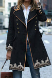 Elegant Solid Buttons Turndown Collar Outerwear