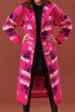 Elegant Geometric Printing Hooded Collar Outerwear(6 Colors)